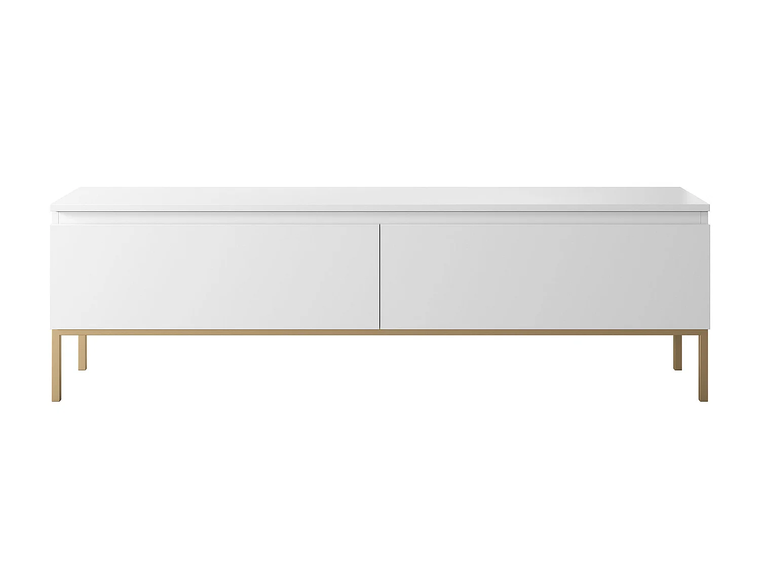 TV-meubel - 150 cm - wit met gouden poten - BEMMI