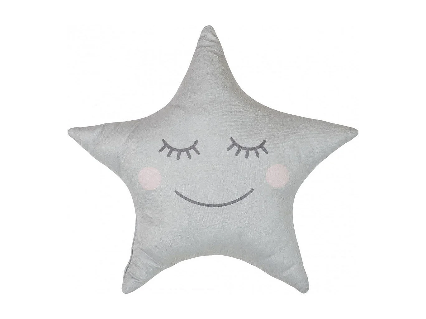 Cuscino Stella Grigio 44x37 cm in Poliestere - Decorazione per Bambini Morbida e Facile da Pulire