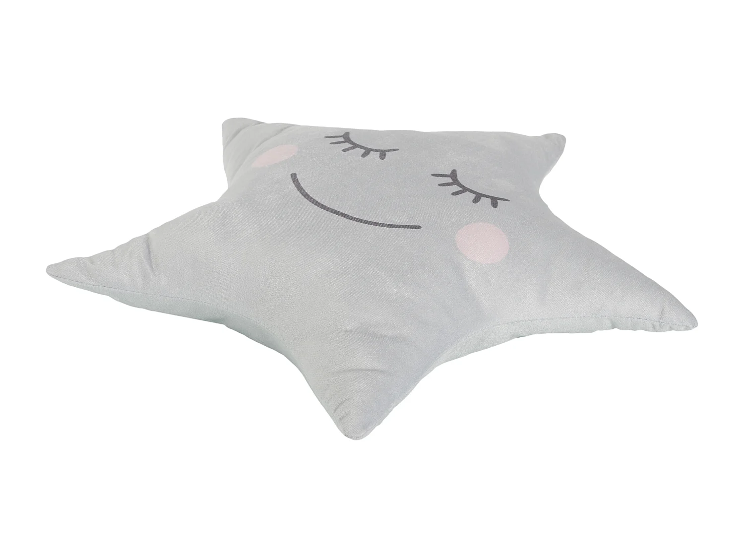 Cuscino Stella Grigio 44x37 cm in Poliestere - Decorazione per Bambini Morbida e Facile da Pulire