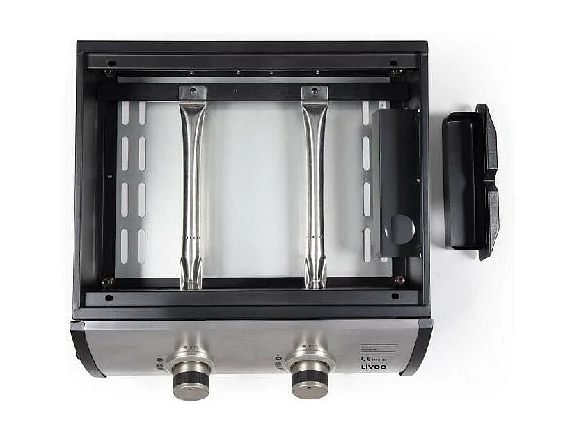 Plancha a gaz - LIVOO - DOC296 - 2 bruleurs - Gris