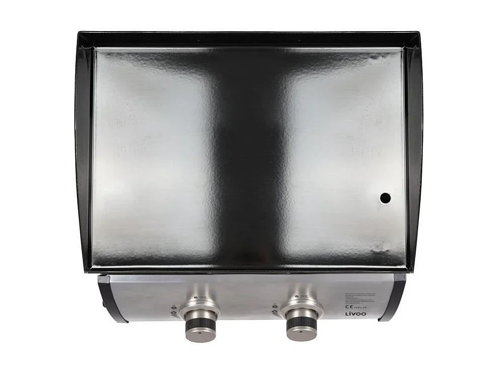 Plancha a gaz - LIVOO - DOC296 - 2 bruleurs - Gris