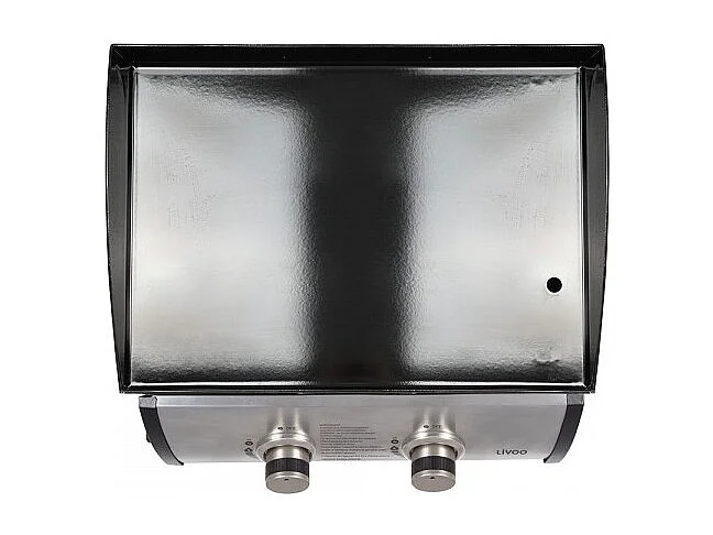 Plancha a gaz - LIVOO - DOC296 - 2 bruleurs - Gris