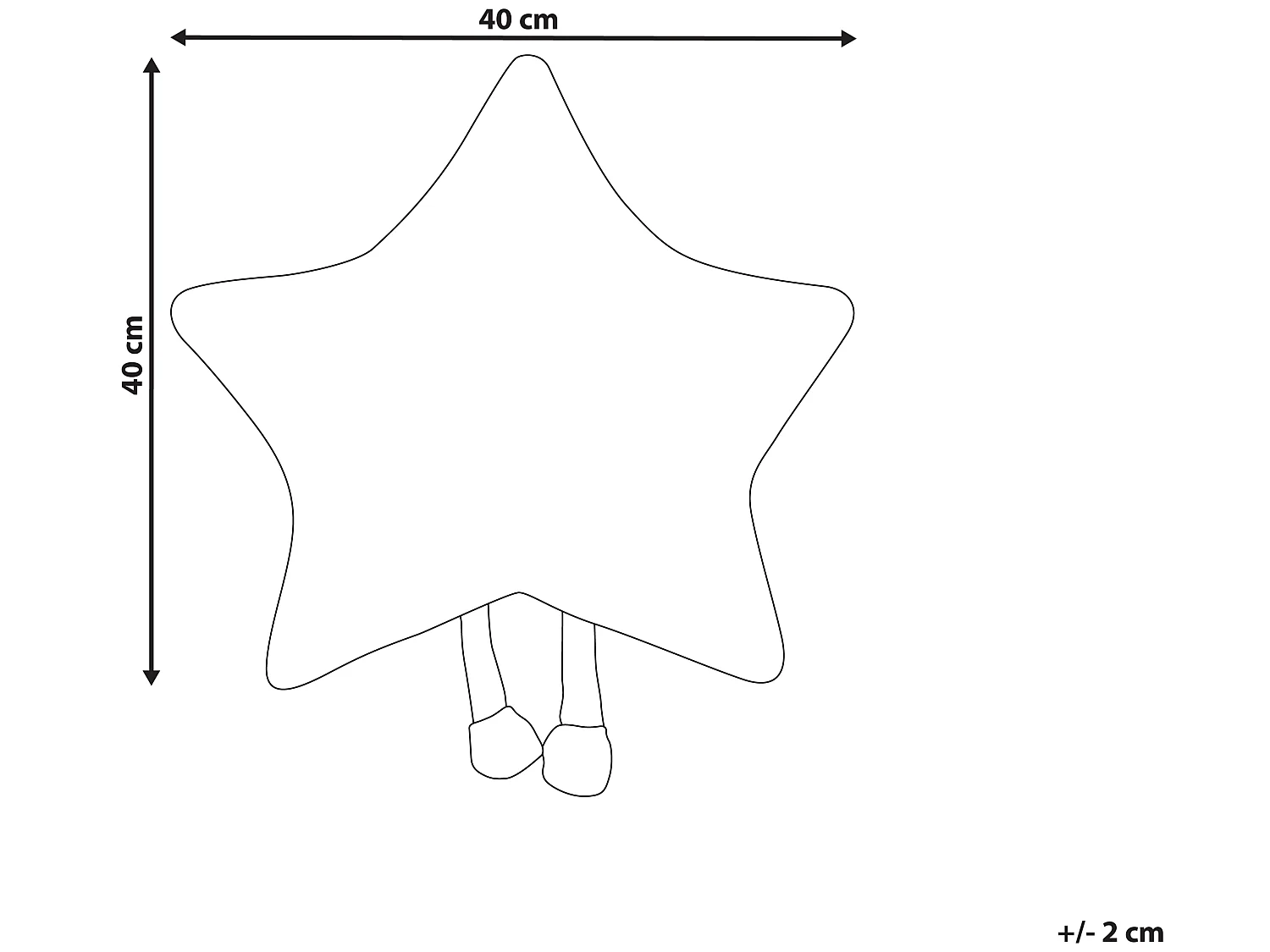 Coussin en forme d'étoile blanche 40 x 40 cm STARFRUIT