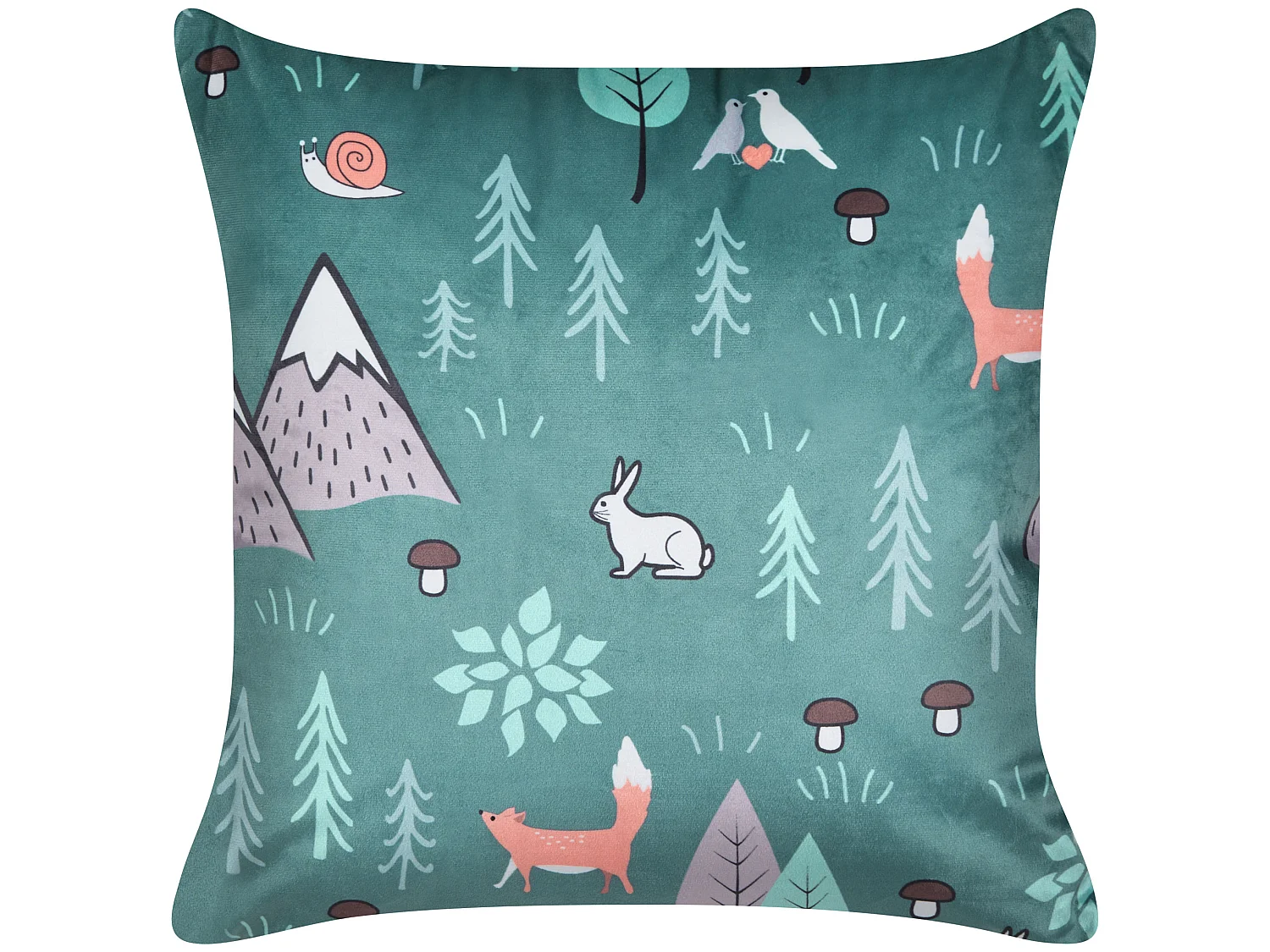 Lot de 2 coussins décoratifs FOOTHILL Velours 45 x 45 cm Vert menthe