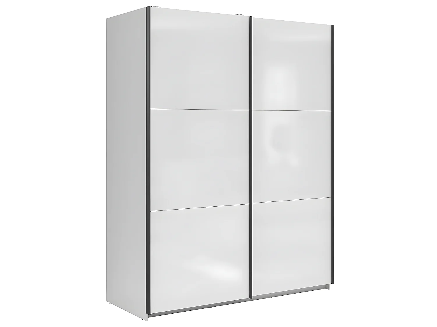 Armoire 2 portes coulissantes L153 x H195 cm Edwin Blanc