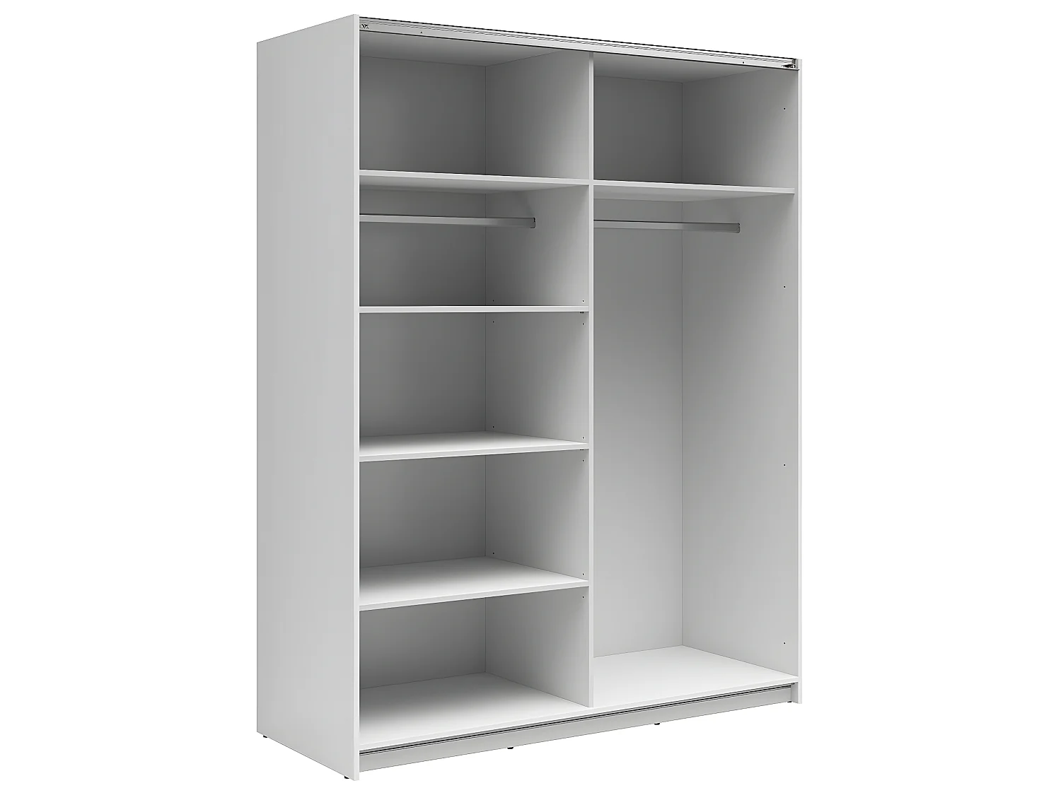 Armoire 2 portes coulissantes L153 x H195 cm Edwin Blanc