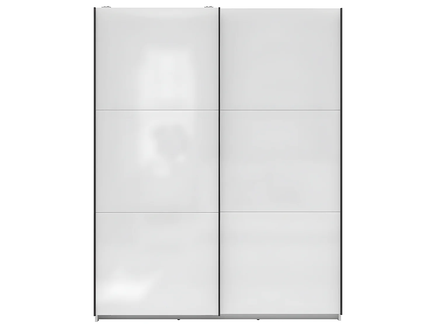 Armoire 2 portes coulissantes L153 x H195 cm Edwin Blanc