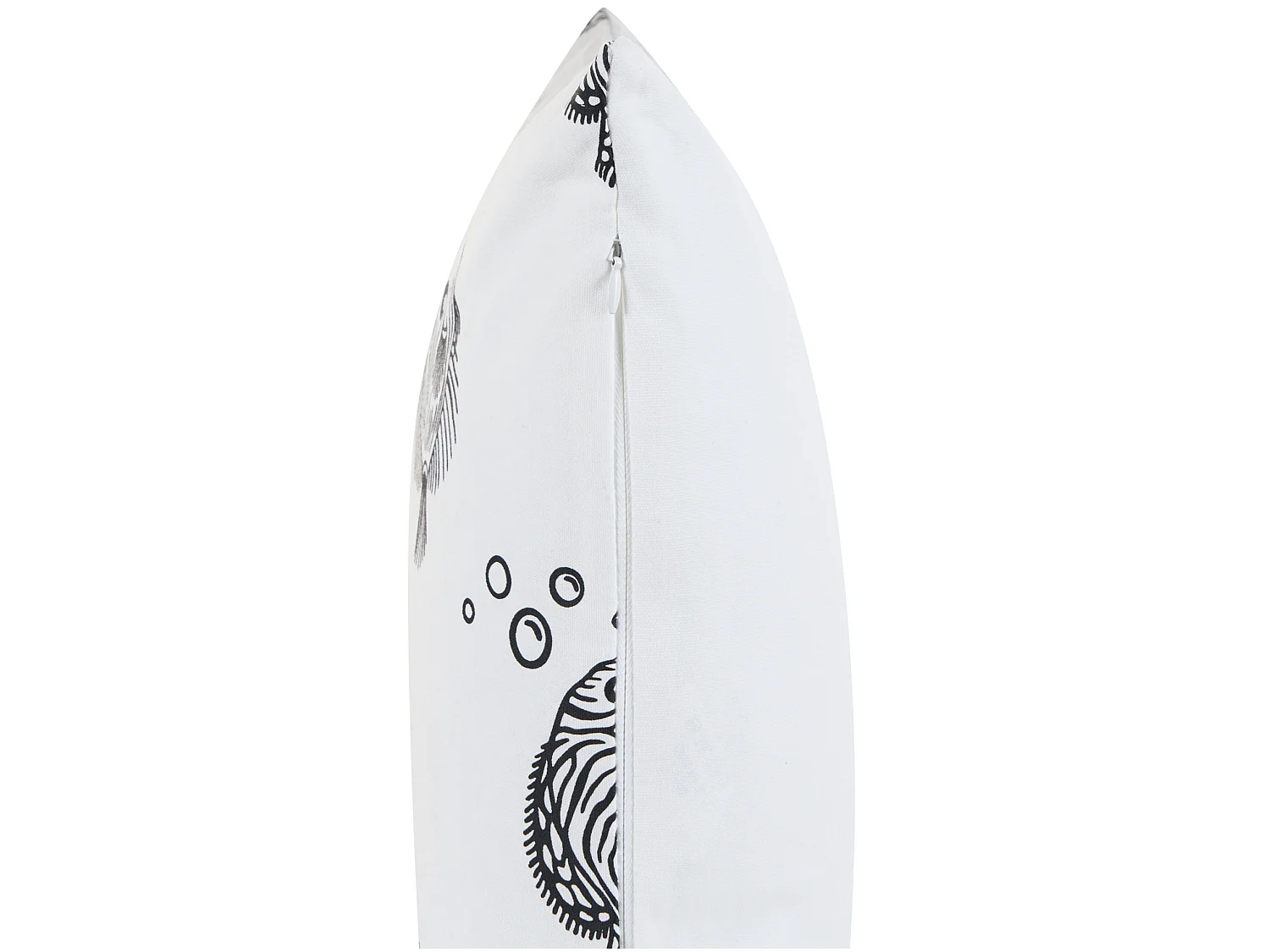 Set aus 2 Zierkissen mit abnehmbaren Bezügen für Kinder aus weißer Baumwolle mit Fischmotiv 45 x 45 cm Tweedia