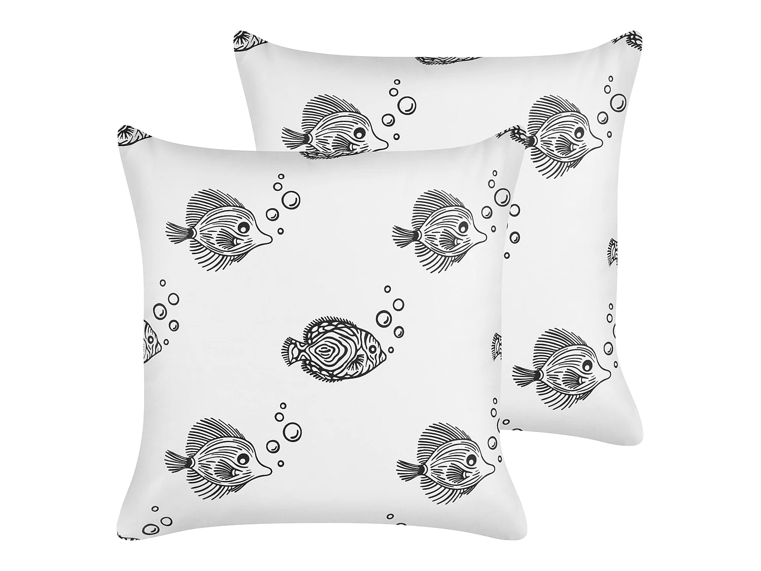 Sierkussen set van 2 katoen wit 45 x 45 cm TWEEDIA
