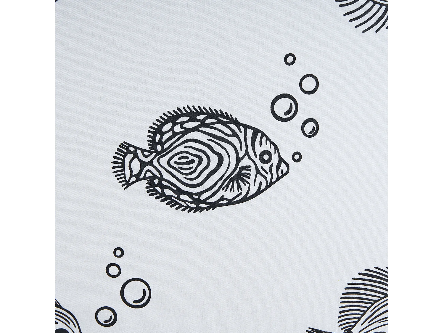 Conjunto de 2 cojines de algodón blanco motivo peces 45 x 45 cm TWEEDIA