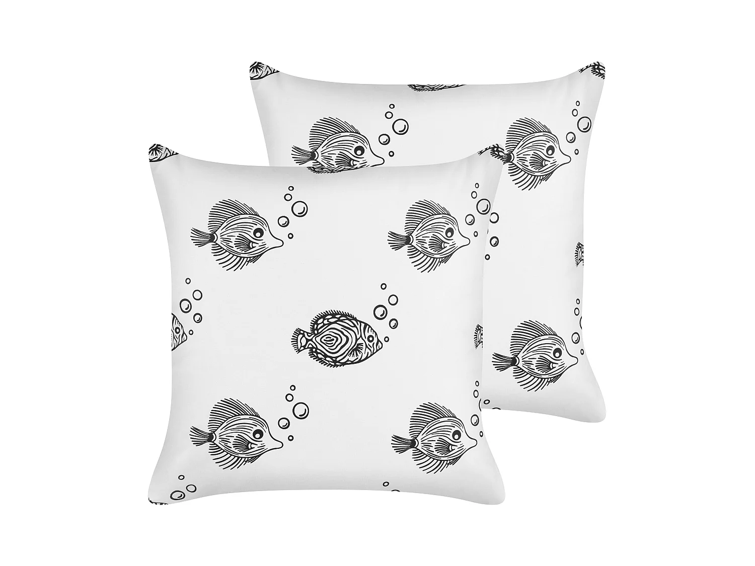 Sierkussen set van 2 katoen wit 45 x 45 cm TWEEDIA