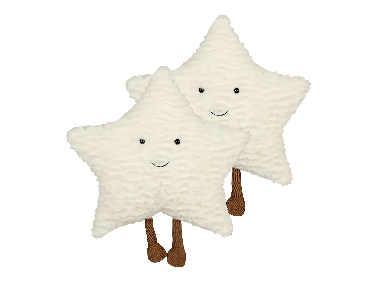 Lot de 2 coussins décoratifs STARFRUIT 40 x 40 cm Blanc cassé Étoile