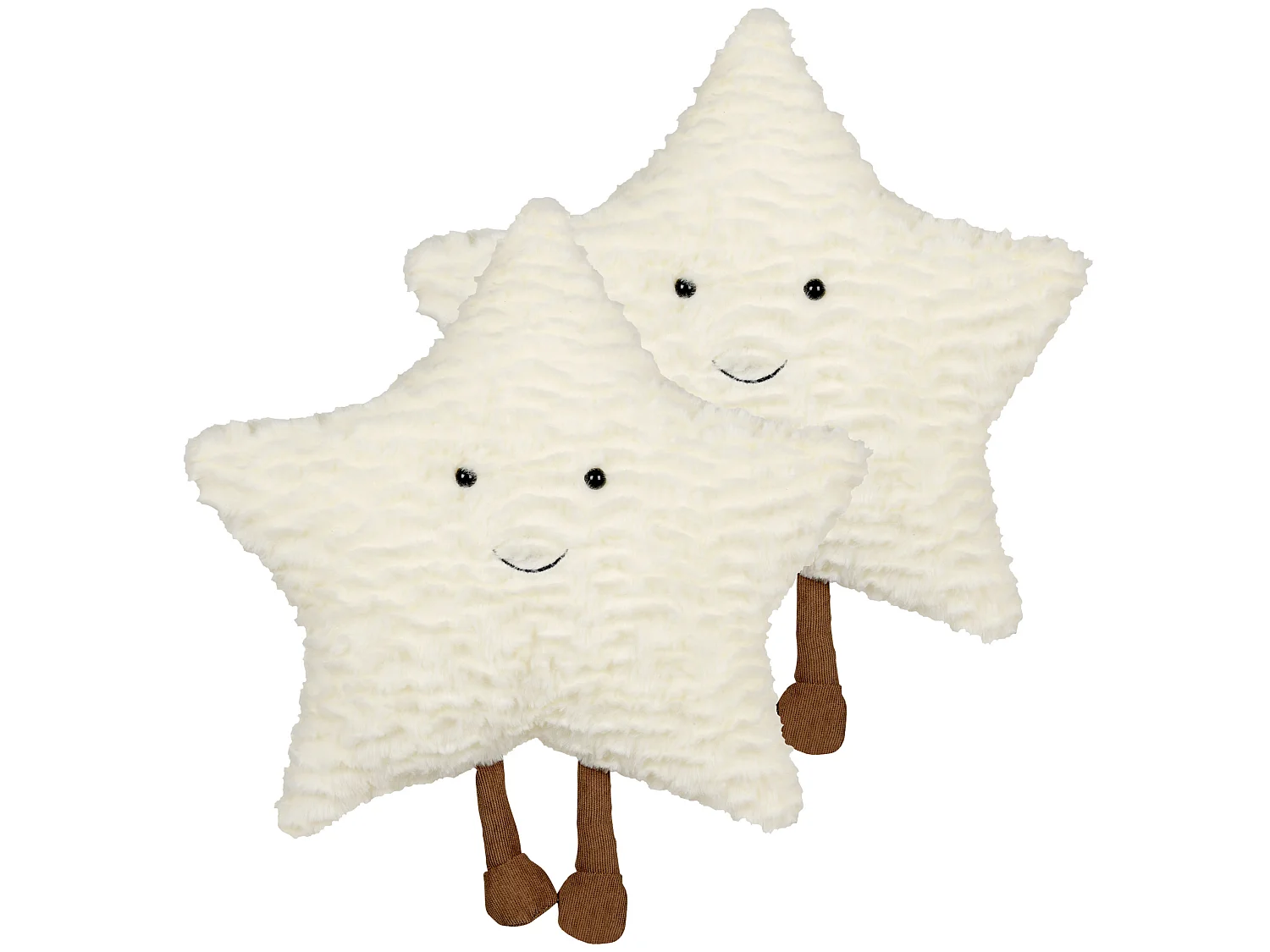 Lot de 2 coussins en forme d'étoile blanche 40 x 40 cm STARFRUIT