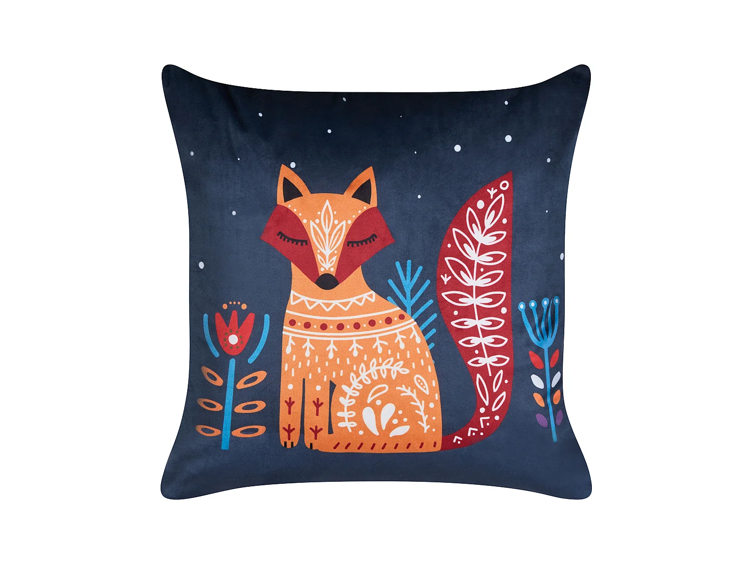 Lot de 2 coussins décoratifs FIRESPIKE Velours 45 x 45 cm Bleu foncé