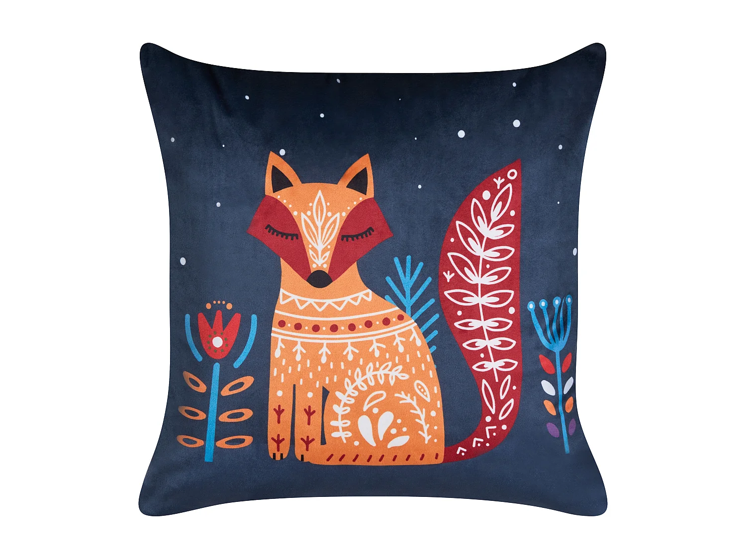 Sierkussen set van 2 fluweel donkerblauw 45 x 45 cm FIRESPIKE