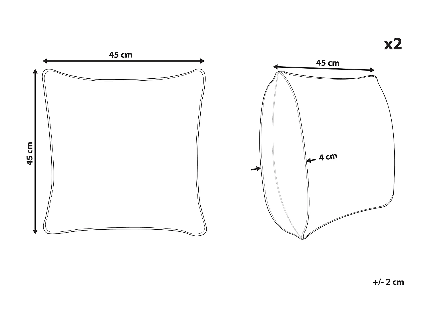 Sierkussen set van 2 fluweel donkerblauw 45 x 45 cm FIRESPIKE