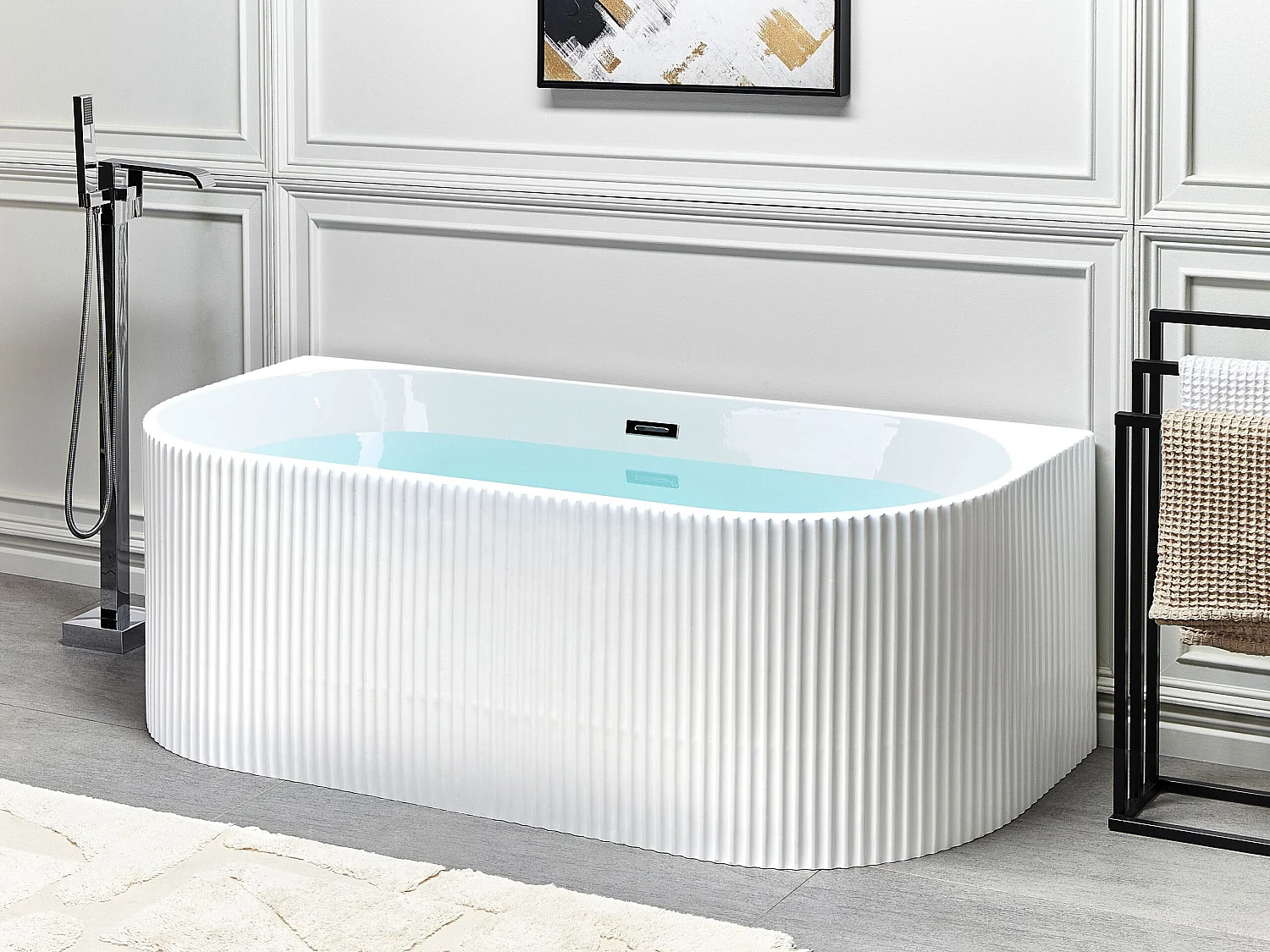 Badkuip ovaal wit 167 x 73 cm GOCTA