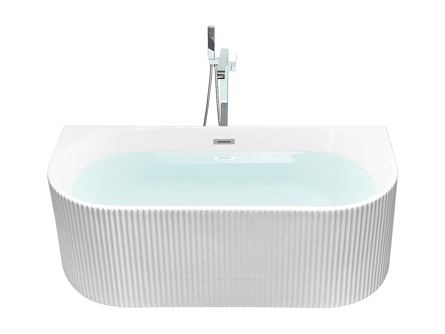 Badkuip ovaal wit 167 x 73 cm GOCTA