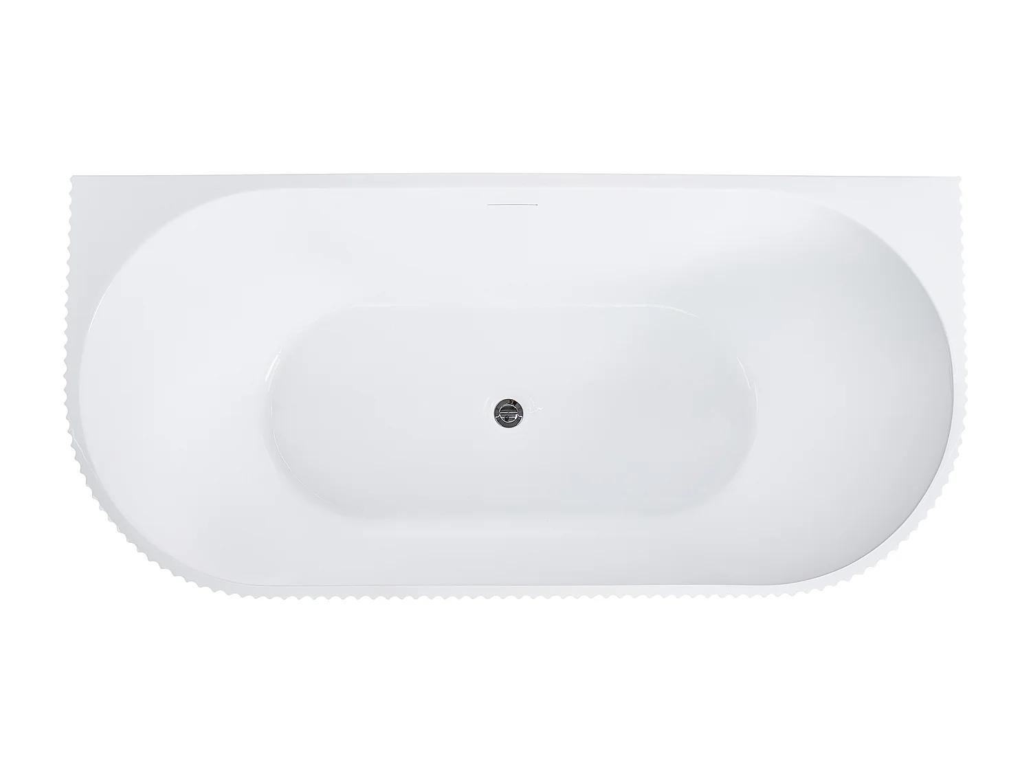 Badkuip ovaal wit 167 x 73 cm GOCTA
