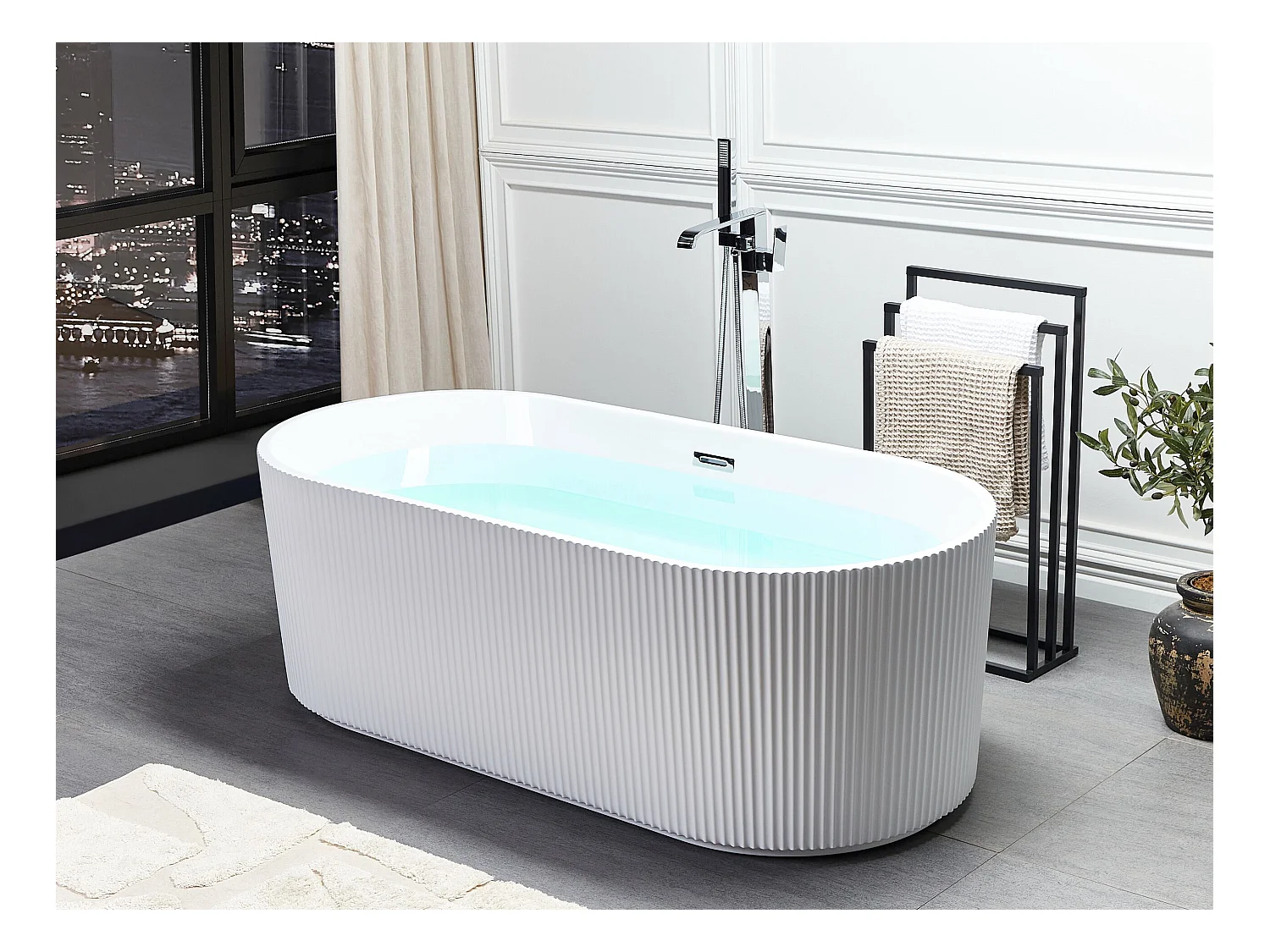 Baignoire îlot GOCTA 170 x 80 cm Blanc