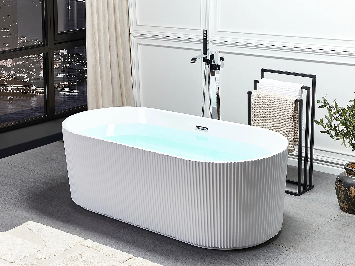 Baignoire îlot GOCTA 170 x 80 cm Blanc
