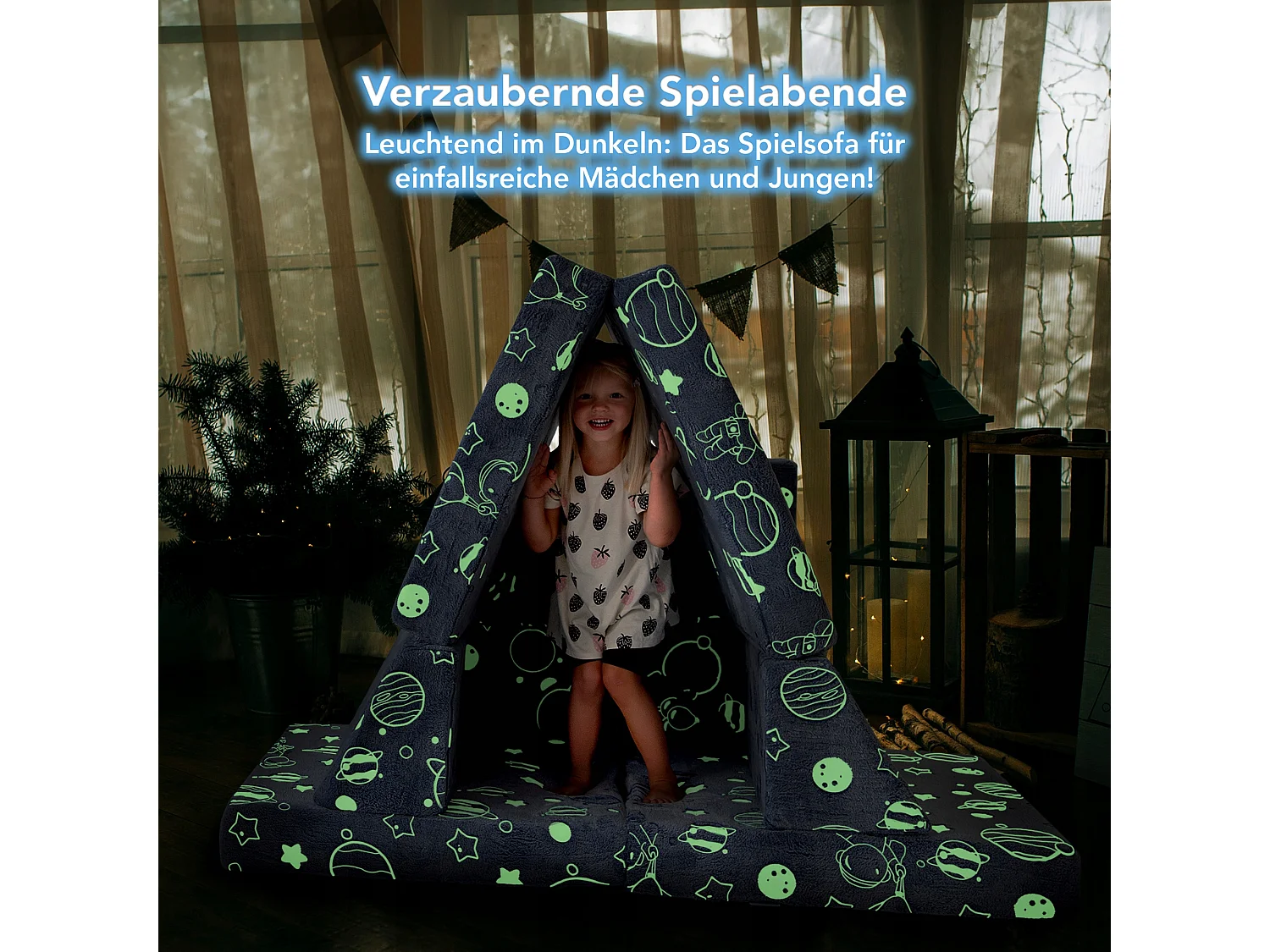 Canapé de jeu lumineux pour enfants - Ensemble de 10 pièces pour chambre à coucher et aire de jeu