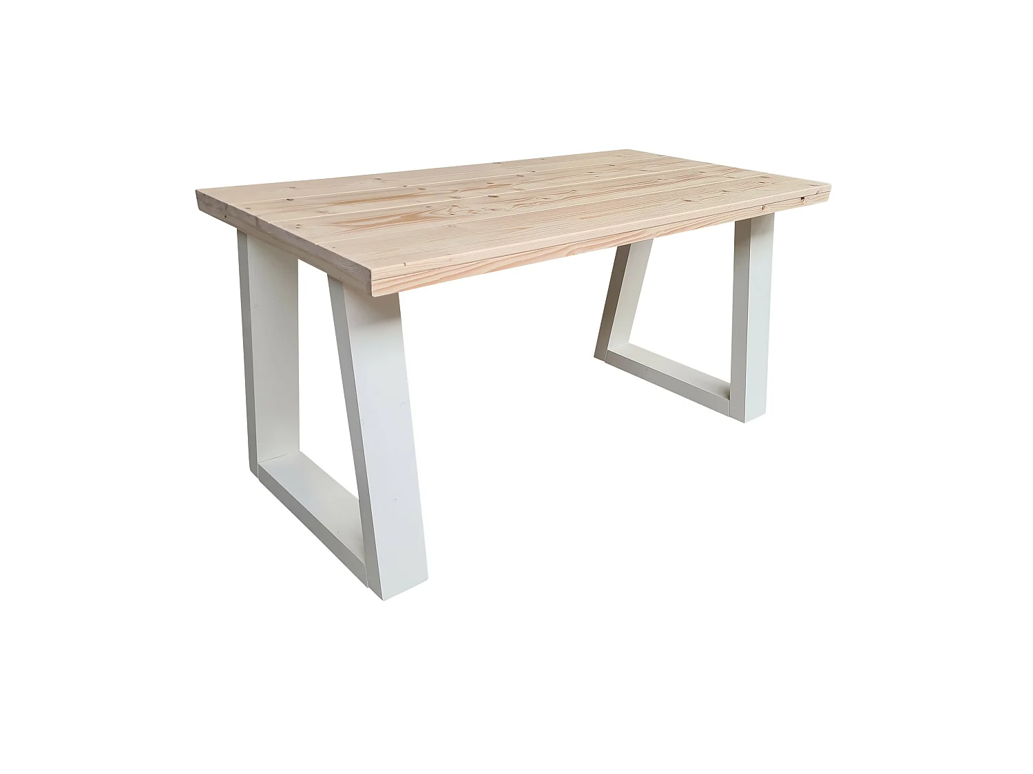 Wood4you - Bureau - Bois d'épicéa de Vancouver 180Lx50Px75H Blanc