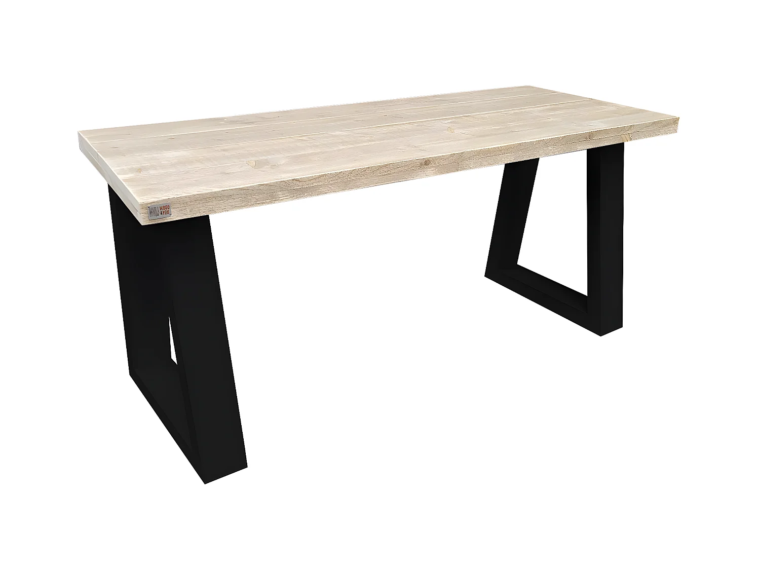 Wood4you - Bureau - Vancouver steigerhout 130Lx50Dx75H Zwart