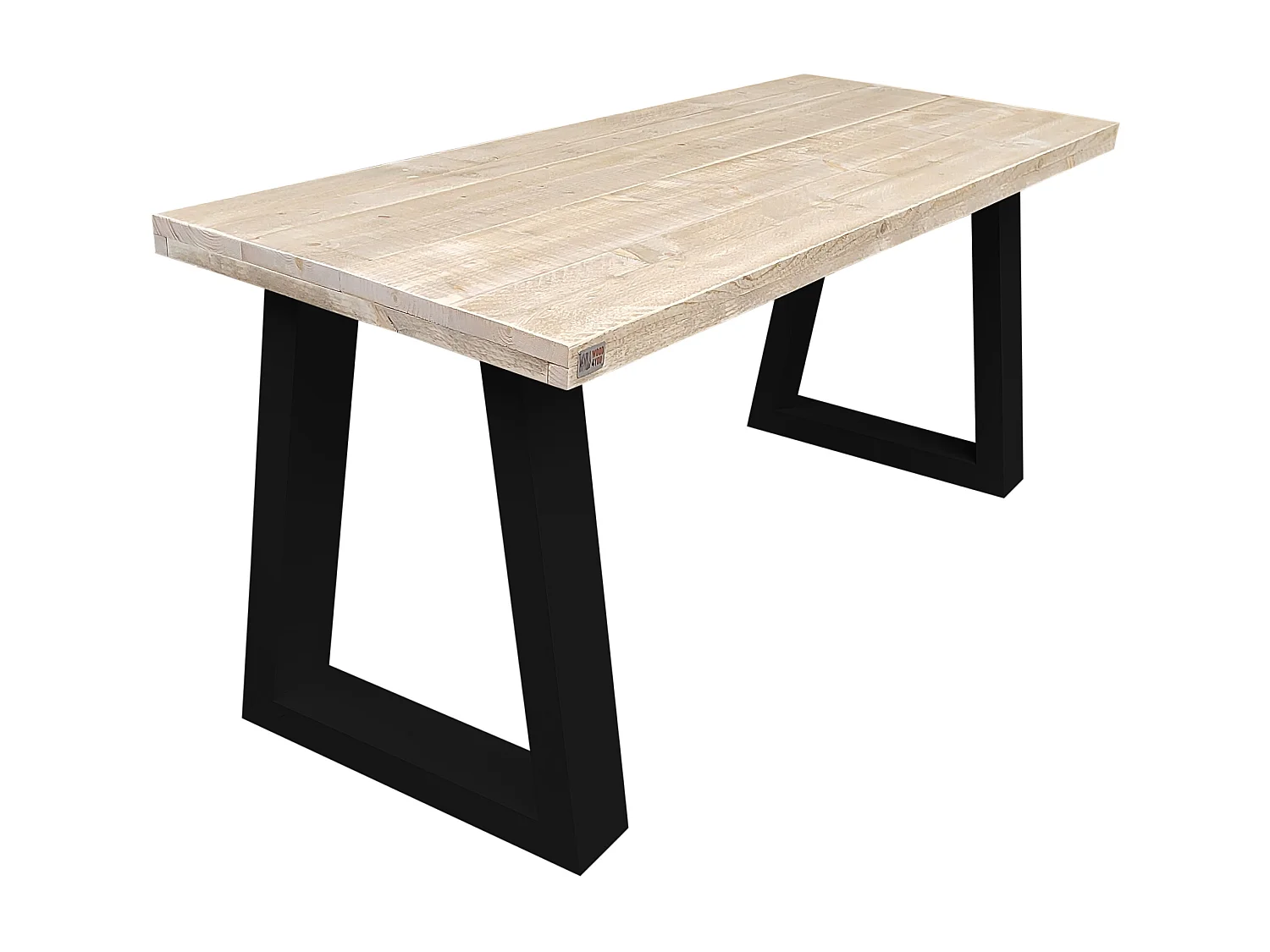 Wood4you - Bureau - Vancouver steigerhout 130Lx50Dx75H Zwart