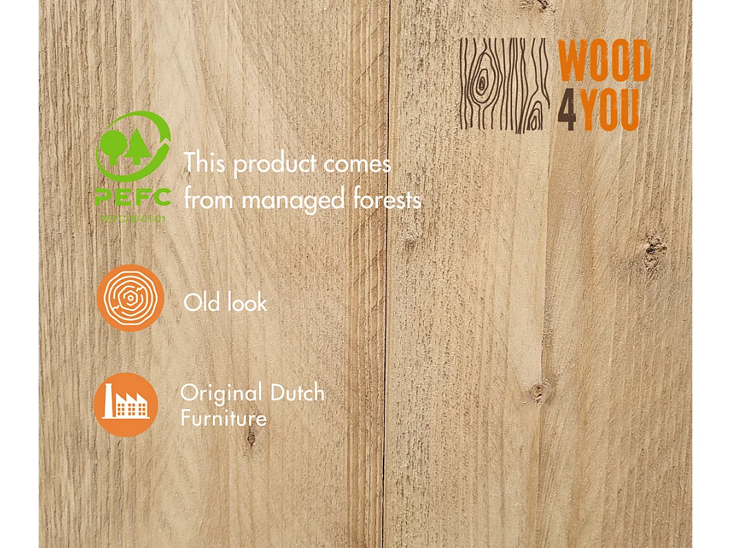 Wood4you - hoekbureau - vancouver steigerhout - 180150 noir