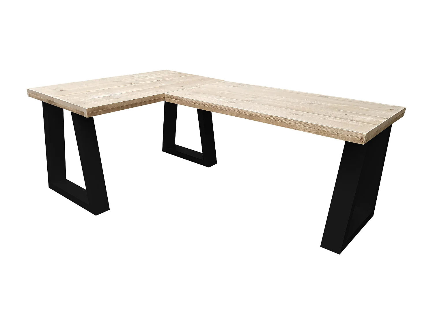 Wood4you - hoekbureau - vancouver steigerhout - 180150 noir