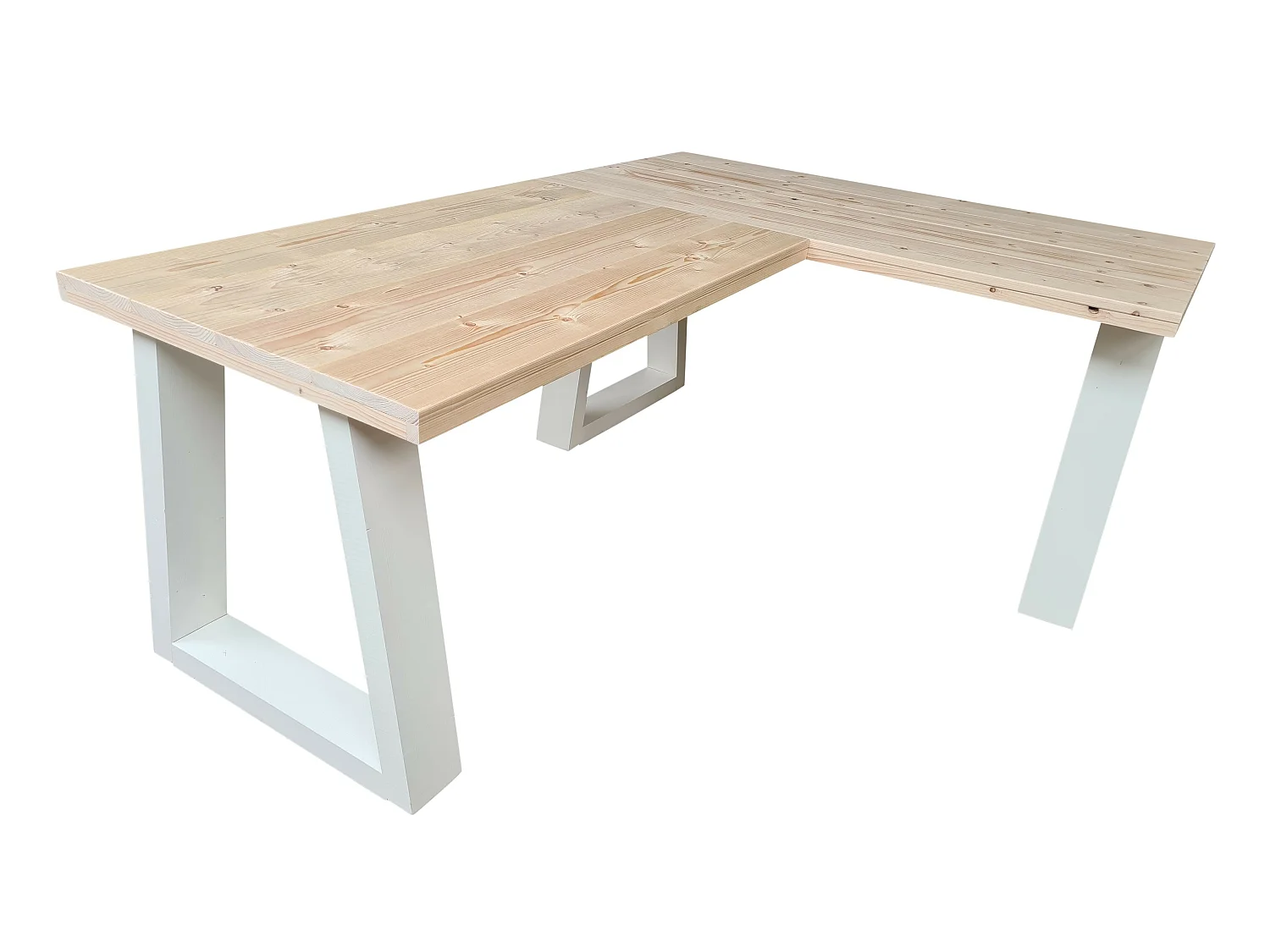 Wood4you - Hoekbureau - Vancouver Vurenhout 180/160Lx70Dx75H Wit