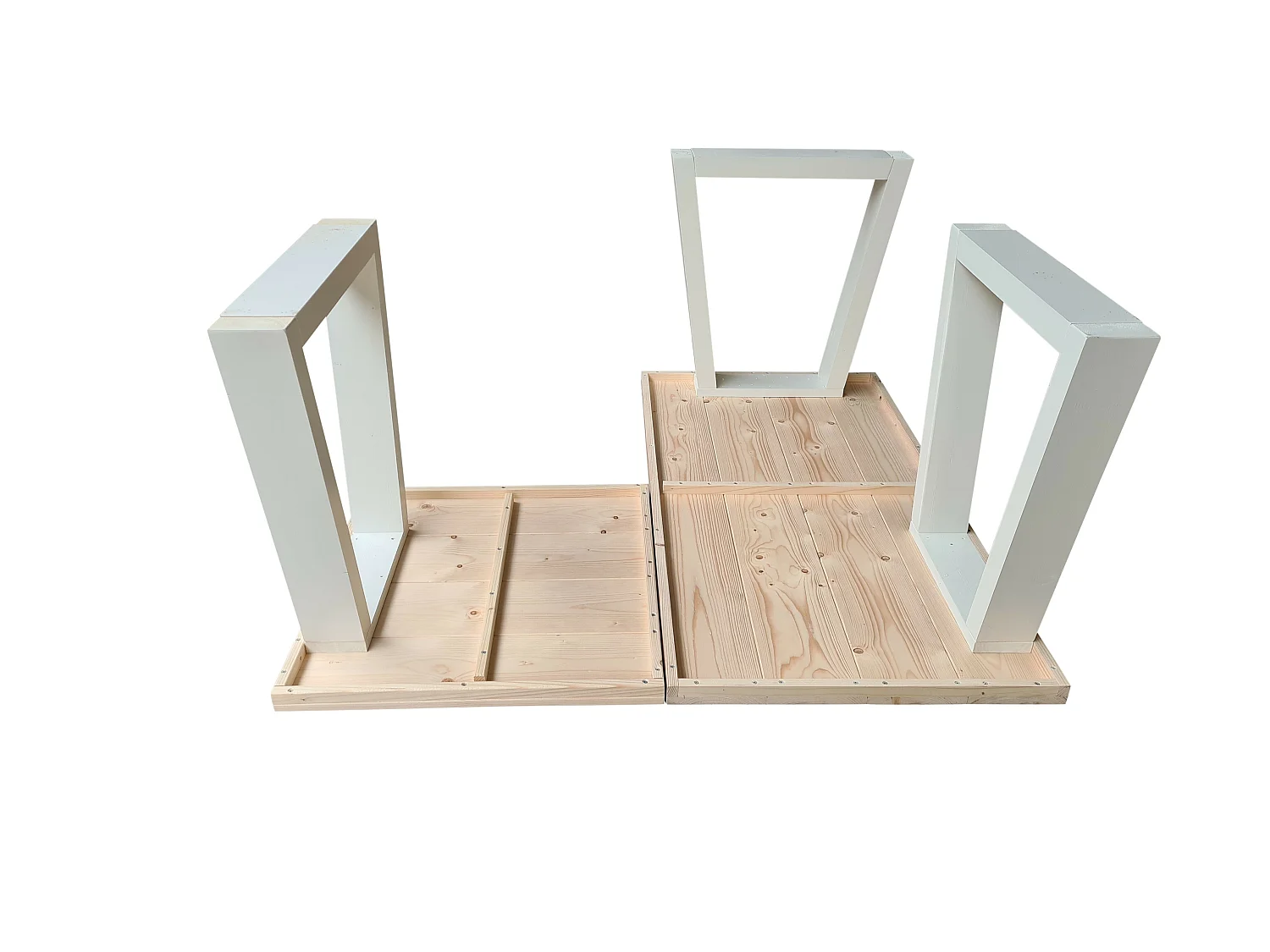 Wood4you - Hoekbureau - Vancouver Vurenhout 180/160Lx70Dx75H Wit