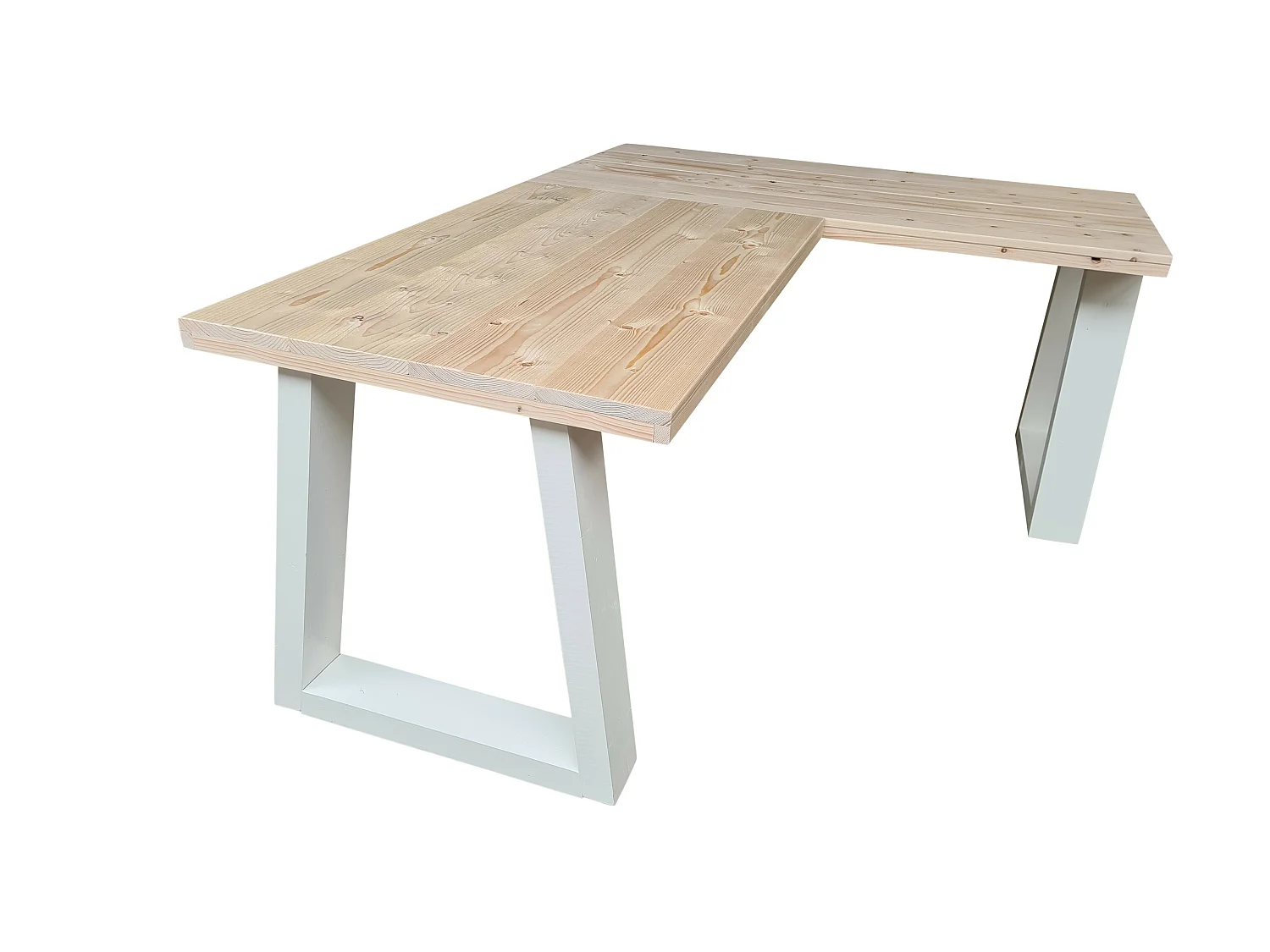 Wood4you - Hoekbureau - Vancouver Vurenhout 180/160Lx70Dx75H Wit