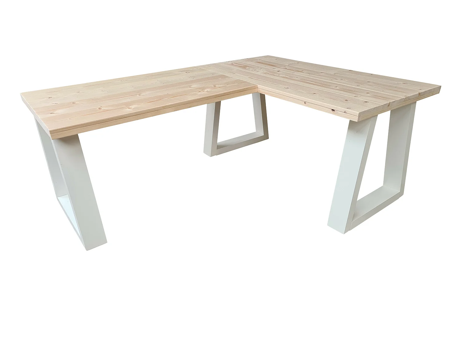 Wood4you - Bureau d'angle - Vancouver Spruce 180/160Lx70Dx75H Blanc