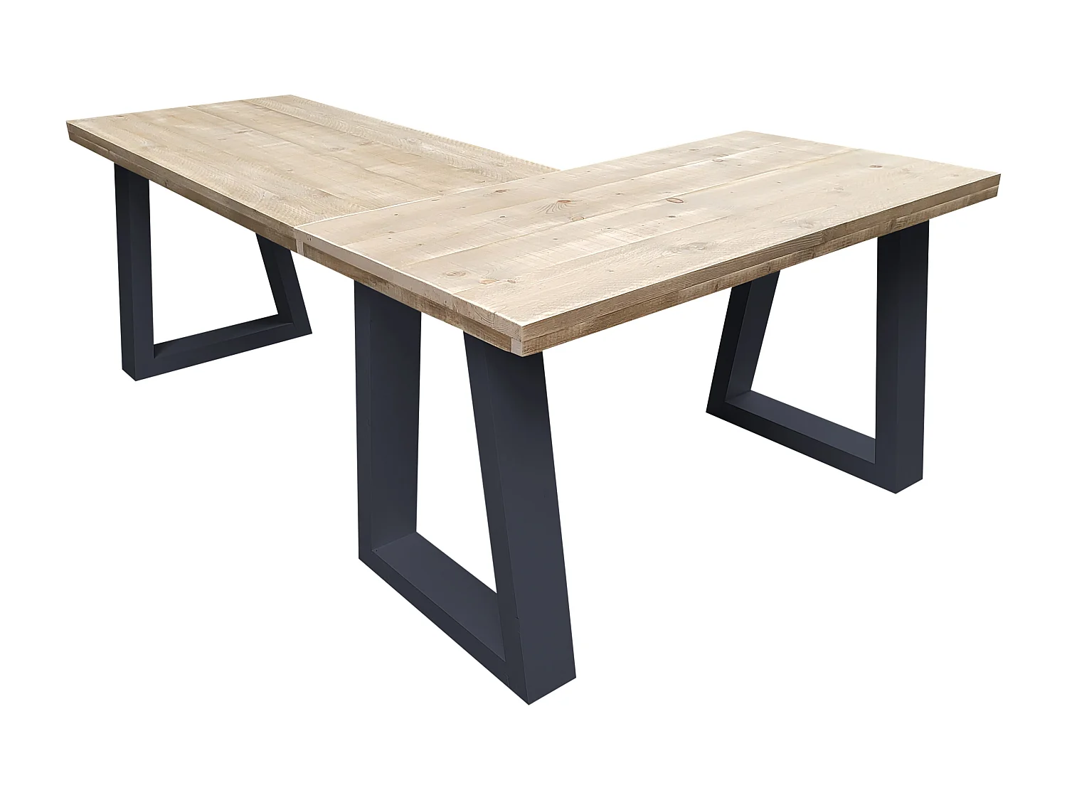 Wood4you - bureau d'angle - vancouver bois d'échafaudage - 200130   anthracite