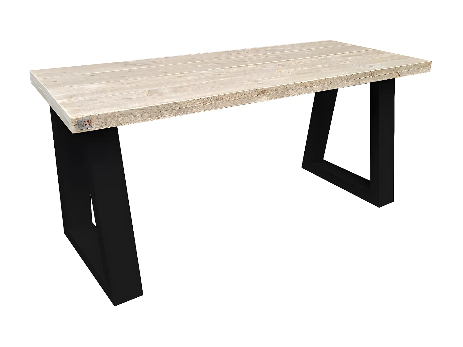 Wood4you - Bureau - Vancouver steigerhout 180Lx70Dx75H Zwart