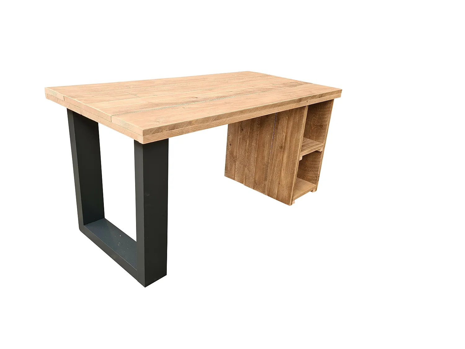 Wood4you - Bureau - San Diego - bois d'échafaudage 200Lx70Dx75H cm anthracite
