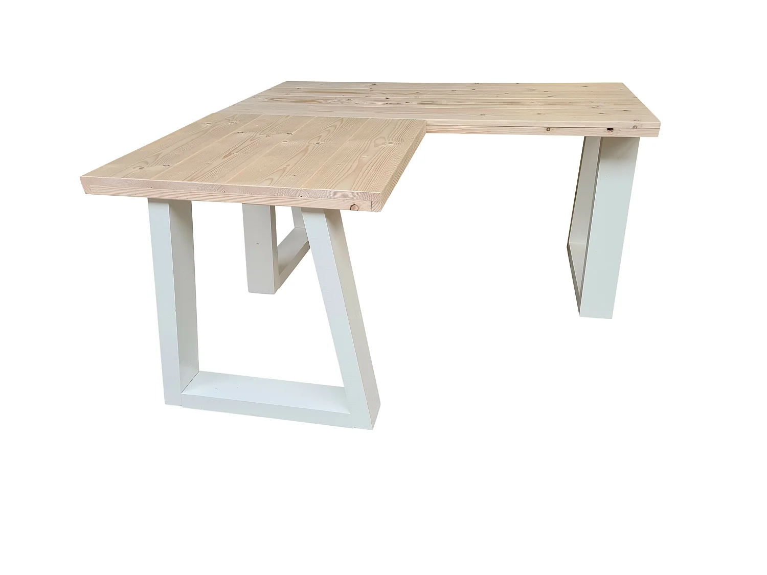 Wood4you - Bureau d'angle - Vancouver Spruce 180/140Lx70Dx75H Blanc