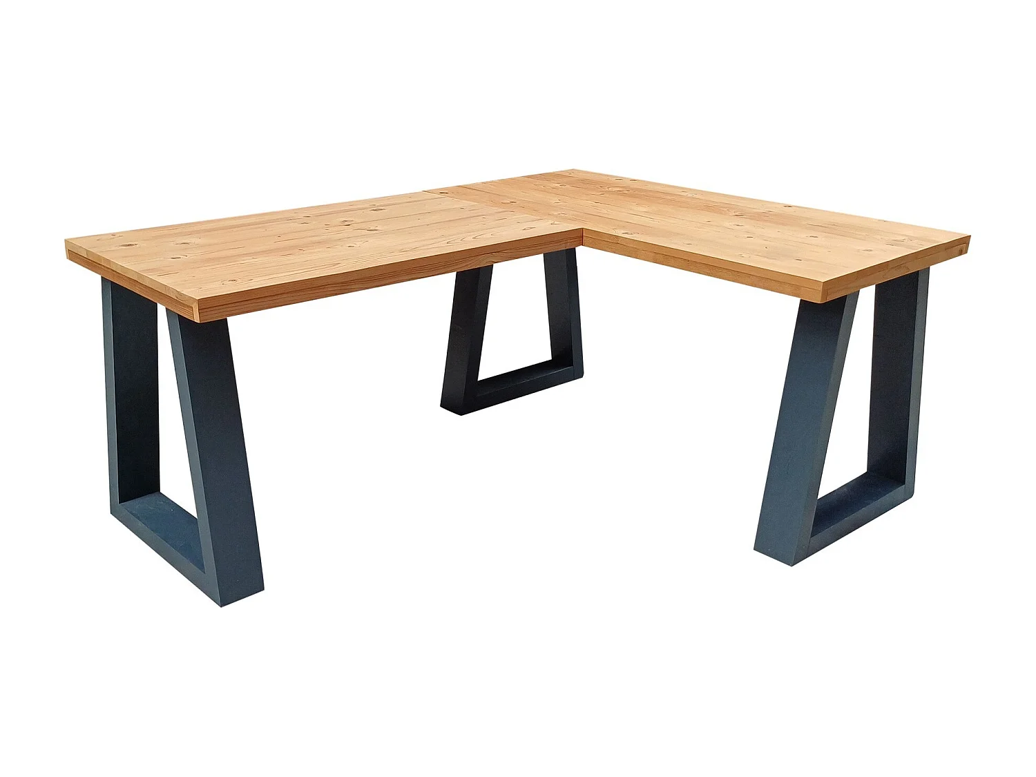 Wood4you - bureau d'angle - vancouver bois torréfié - 180150   anthracite