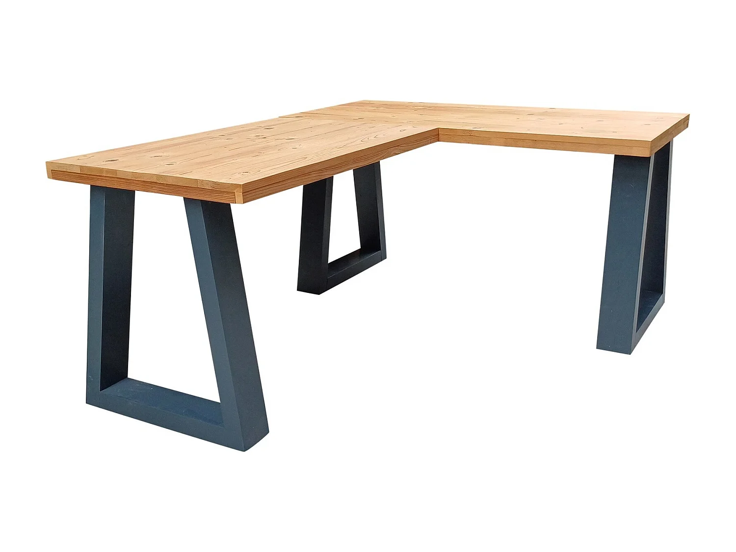 Wood4you - bureau d'angle - vancouver bois torréfié - 180150   anthracite