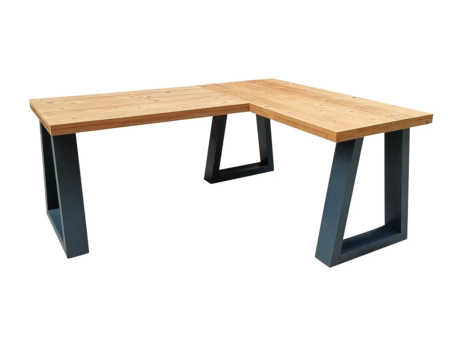 Wood4you - bureau d'angle - vancouver bois torréfié - 180150   anthracite