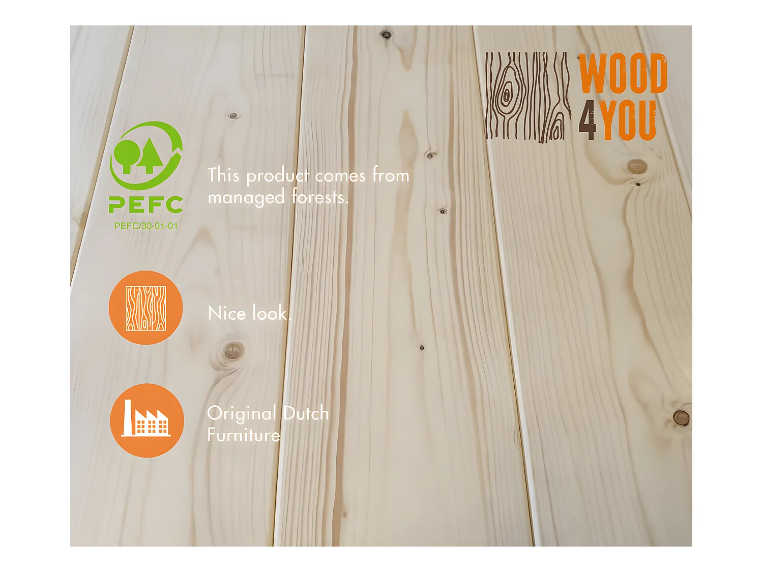 Wood4you - Banc de Jardin - Vlieland - Kit de Construction 'Do it yourself' Bois d'épicéa 180Lx72Hx57P cm