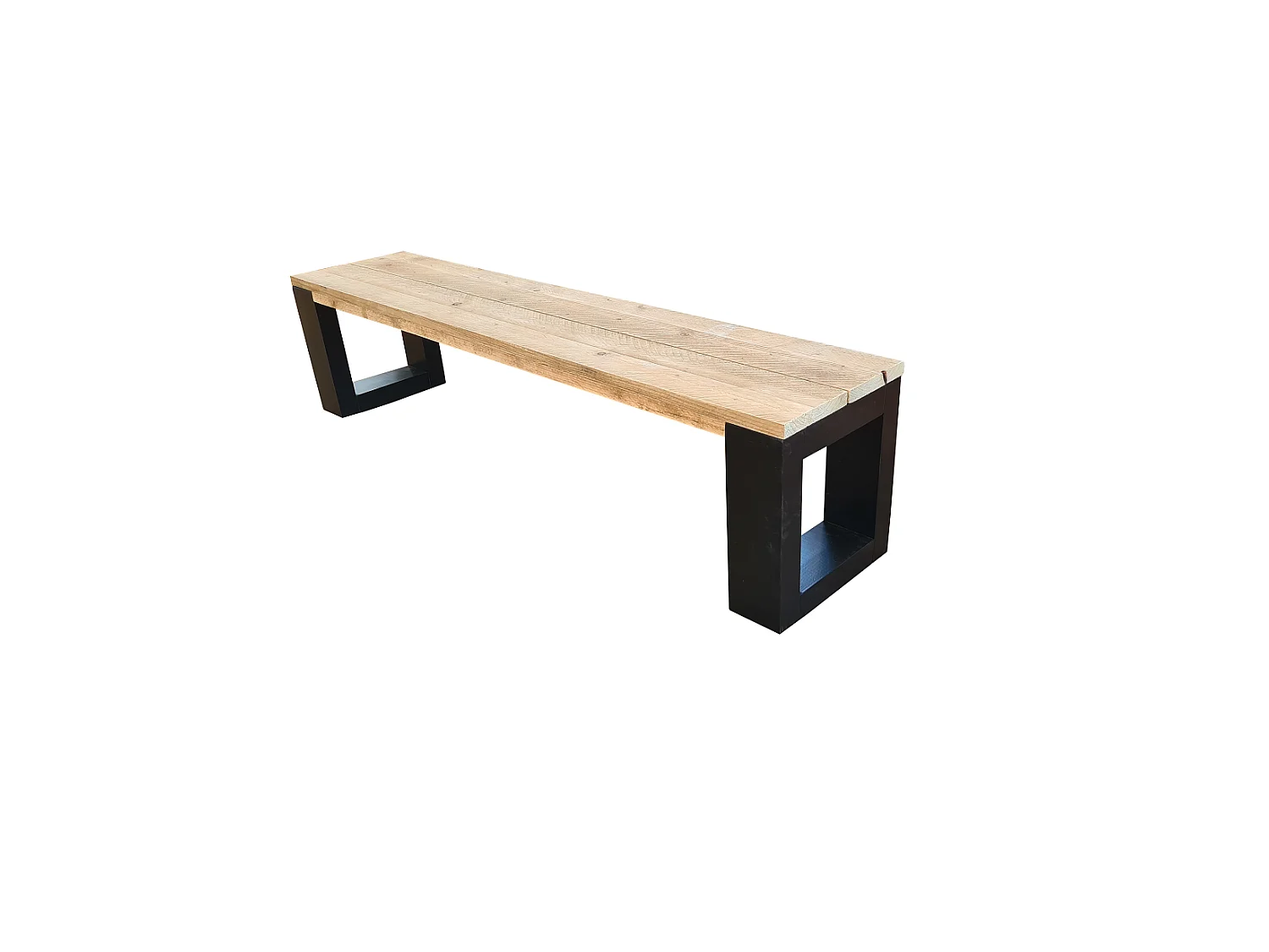Wood4you - Banc New Orleans - échafaudage bois 170Lx40Hx38D cm noir