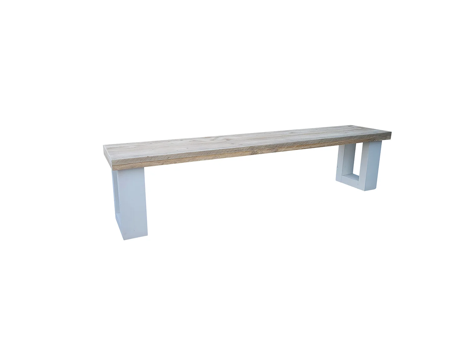 Wood4you - Banc de Jardin New England Échafaudage Bois 120Lx40Hx38P cm blanc