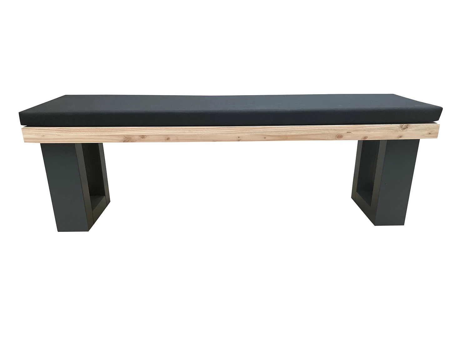 wood4you - Tuinbank - New England Douglas - 200Lx40Hx38D cm Inc kussen zwart