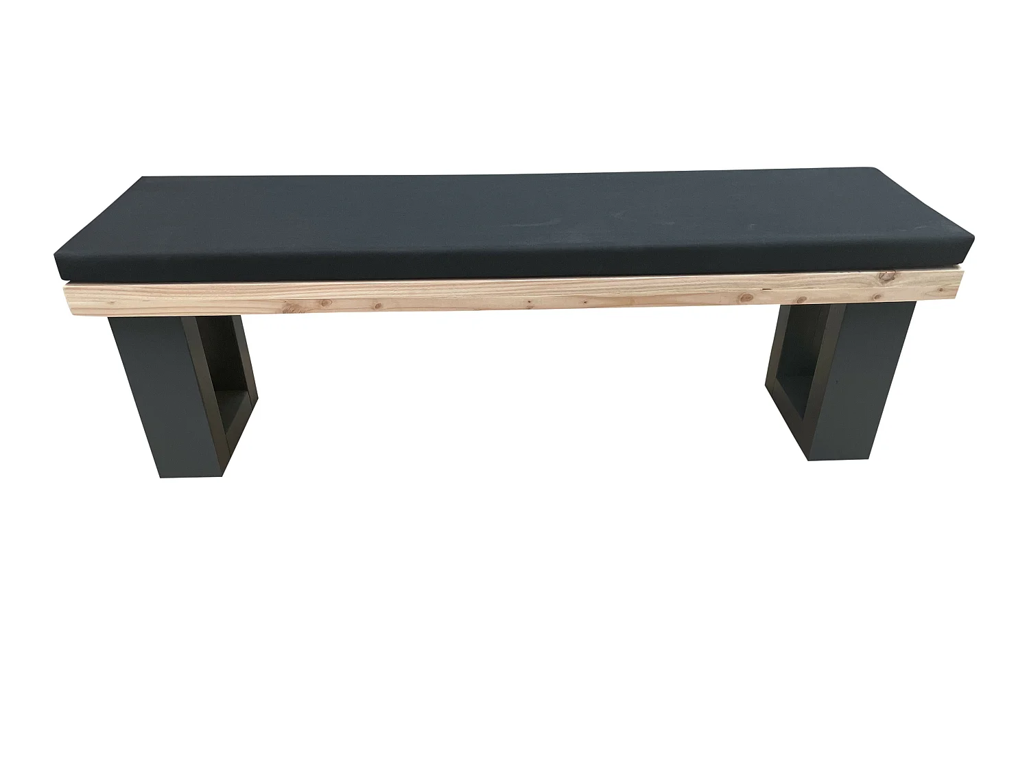 wood4you - Tuinbank - New England Douglas - 200Lx40Hx38D cm Inc kussen zwart