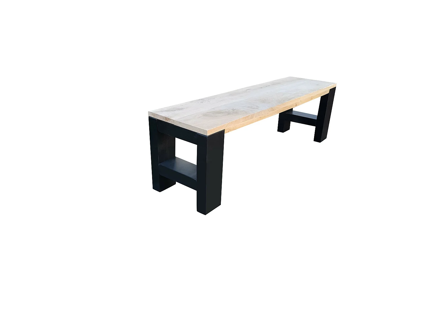 Wood4you - Banc Seattle - 180Lx40Hx38D cm noir