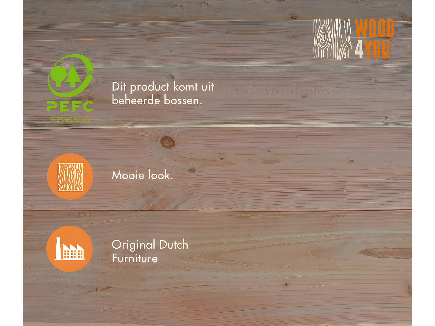 Wood4you - Banc de jardin Zaandam - Douglas - 200 'Do it yourself' Kit de construction