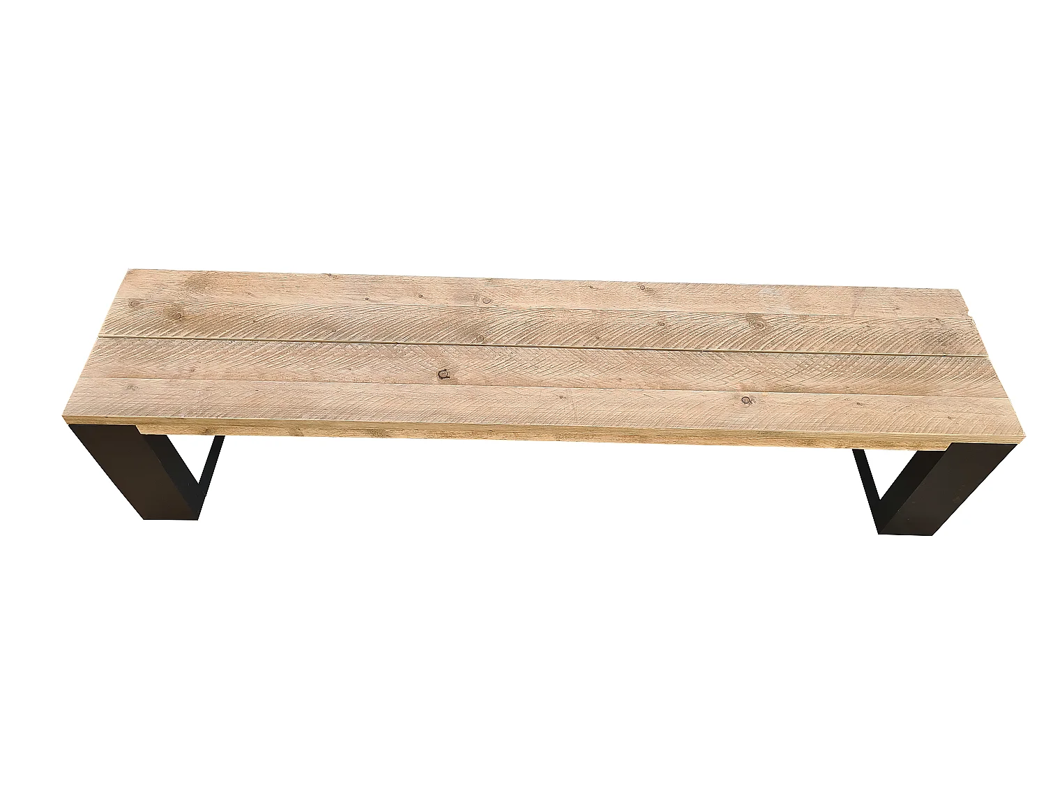 Wood4you - Banc New Orleans - échafaudage bois 120Lx40Hx38D cm noir